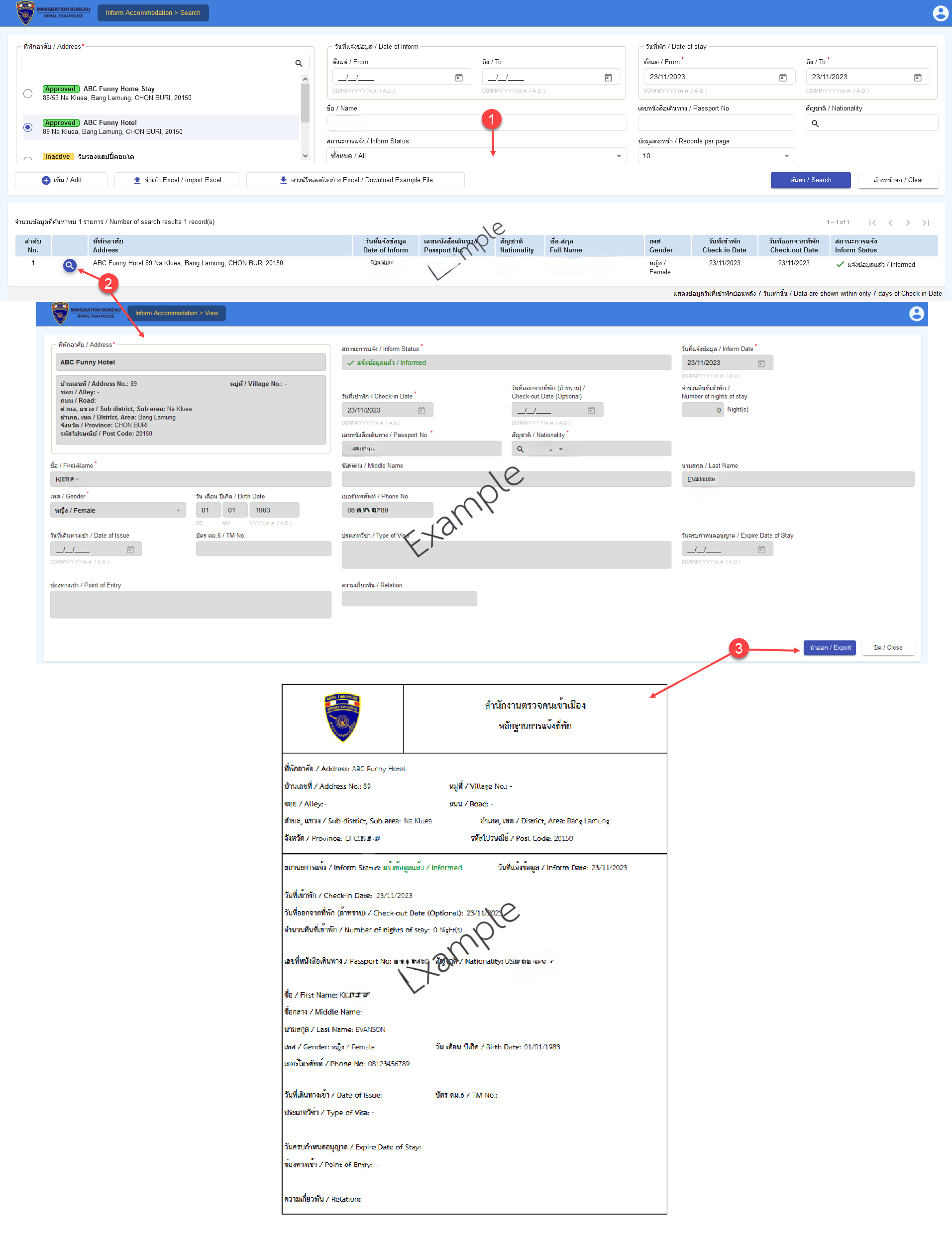 TM30 Export Notification